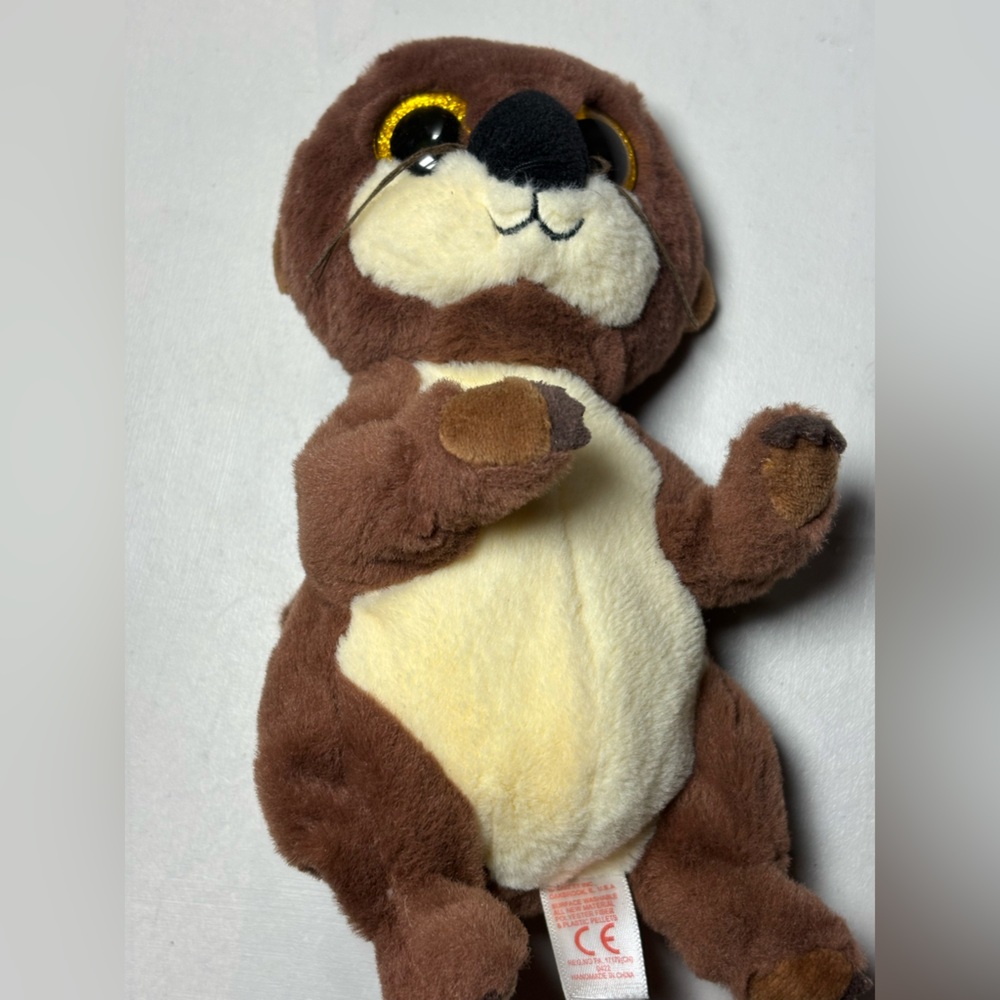 Ty Brown and Cream Plush Otter “Mitch” Stuffed Animal